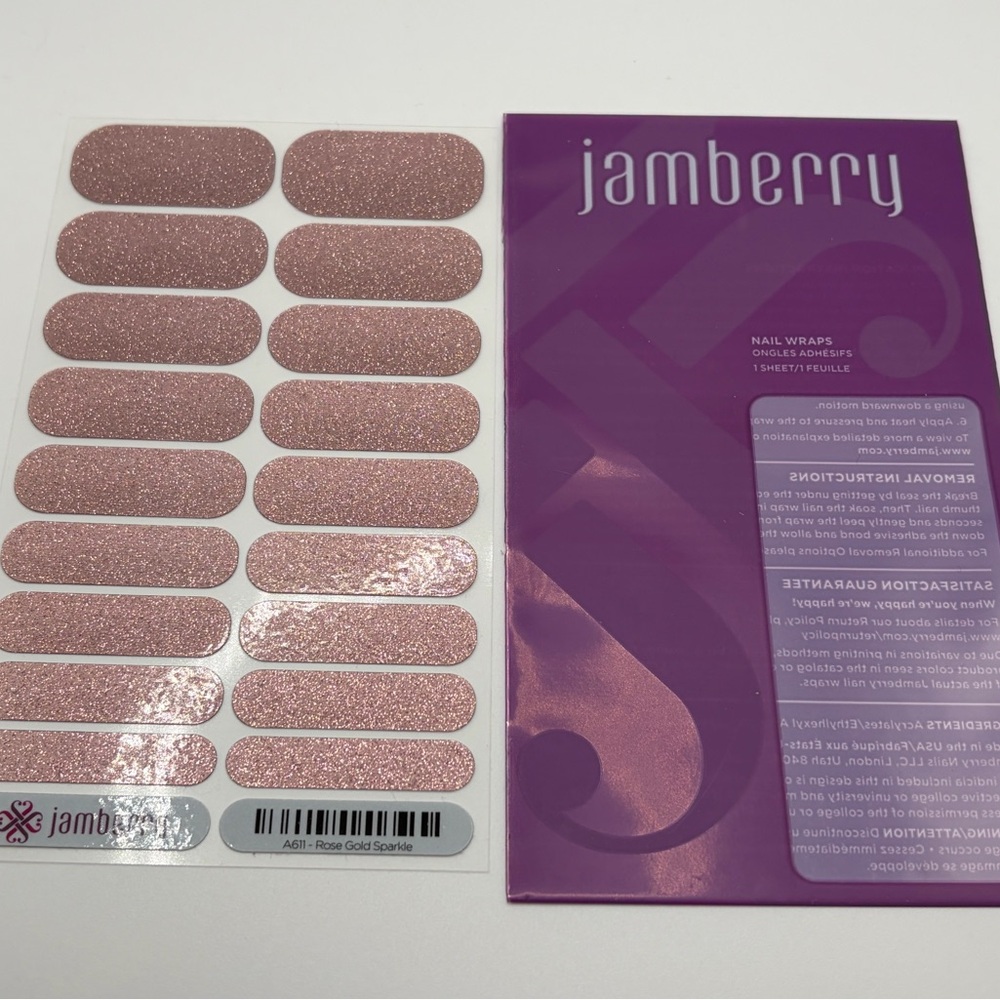 Jamberry Pink Glitter Nail Wraps